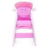 Multipurpose Adjustable Highchair,Children's dining chair for Baby Toddler Dinning Table with Feeding Tray and 5-Point Safety Buckle XH  - Pink