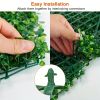 12Pcs Artificial Boxwood Topiary Hedge Plant Grass Backdrop Fence Privacy Screen Grass Wall Decoration For Balcony Garden Fence - Green